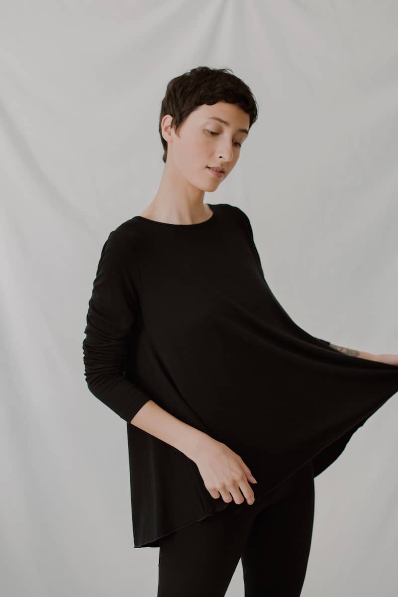 tshirt manches longues solal micromodal - Noir